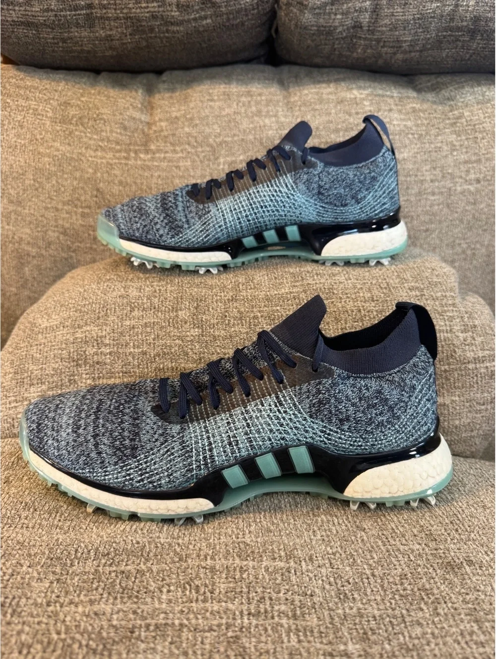 Adidas Tour360 XT Parley Primeknit Golf Shoes Men's Size 10 Blue Green G28374